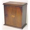 Image 1 : An Edwardian inlaid oak smoker's cabinet, 11ins...