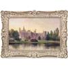 Image 1 : A Victorian Minton "Best Body" earthenware plaque, painted with a view of Alton Towers and the ga...