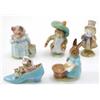 Image 1 : Five Beswick Beatrix Potter characters, rare Aunt Pettitoes, Amiable Guinea Pig, Benjamin Bunny,...