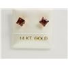 Image 1 : 14KT GOLD GARNET EARRINGS