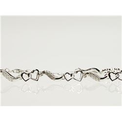 STERLING SILVER DIAMOND BRACELET