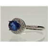 Image 2 : STERLING SILVER SAPPHIRE &  CZ  RING