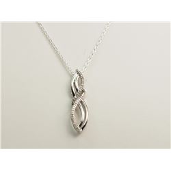 STERLING SILVER DIAMOND PENDANT