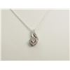 Image 1 : STERLING SILVER DIAMOND PENDANT NECKLACE