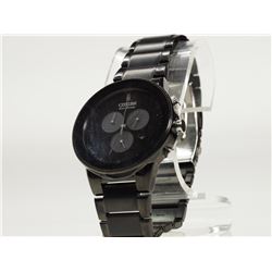 CITIZEN ECO-DRIVE BLACK STAINLESS STEEL MEN'S WATCH