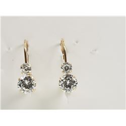 10KT GOLD CUBIC ZIRCONIA EARRINGS