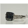 Image 2 : STERLING SILVER BLUE DIAMOND & WHITE DIAMOND