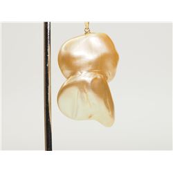 14KT GOLD FRESHWATER PEARL PENDANT