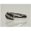 Image 2 : STERLING SILVER BLACK & WHITE CUBIC ZIRCONIA RING