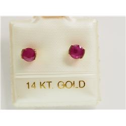 14KT GOLD RUBY EARRINGS