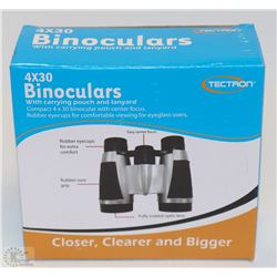 NEW 4X30 BINOCULARS WITH CARRY POUCH & LANYARD