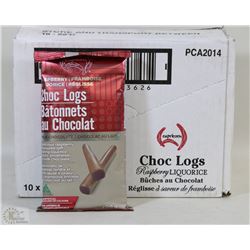 CASE OF CAPRICORN CHOC LOGS - RASPBERRY LICORICE