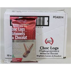 CASE OF CAPRICORN CHOC LOGS - RASPBERRY LICORICE