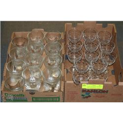 2 FLATS OF BRANDY W/ THUMBPRINT DESIGN  AND SCOTCH