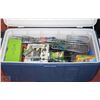 Image 1 : LARGE COOLER FILLED WITH CAMPING SUPPLIES