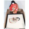 Image 1 : LOT OF ASIAN ORIGIN ITEMS; FRAMED PICTURE+GIRL