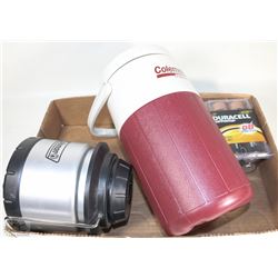 FLAT OF COLEMAN COLLAPSIBLE LANTERN WITH UNUSED