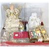 Image 1 : FLAT WITH ASSORTED CHRISTMAS BALLS & ANGELS