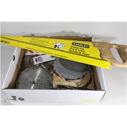 VINTAGE SAW BLADES FROM THE 50-60'S LRG DRILL BITS