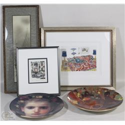 COLLECTION OF PLATES BY ANN VARIAN AND ELEGANCE