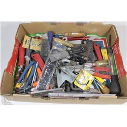 BOX OF ASSORTED TOOLS