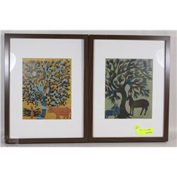 PAIR OF PICTURES IN MATCHING FRAMES