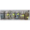 Image 1 : LOT OF 6 AVON COLLECTIBLE BEER STEINS -NUMBERED
