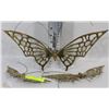 Image 1 : SET OF THREE BRASS WALL HANGING BUTTERFLIES