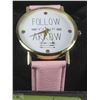 Image 1 : FOLLOW YOUR ARROW WATCH WITH PINK STRAP