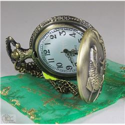 "FISHING" POCKET WATCH WITH CHAIN