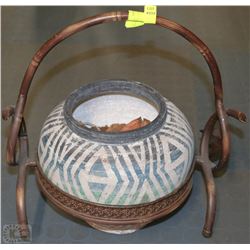 METAL DECORATIVE CENTERPIECE FRUIT/FLORAL BOWL