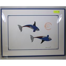 DOLPHIN PICTURE SIGNED BY ARTIST TRACY LOYIE