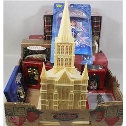 FLAT OF CHRISTMAS DECOR STAR TREK AND MORE