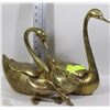Image 1 : BRASS GEESE + DUCK COLLECTION 6"TALL + 12.5"TALL