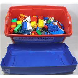 TOTE OF MIXED LEGO BLOCKS-LARGE COLLECTION
