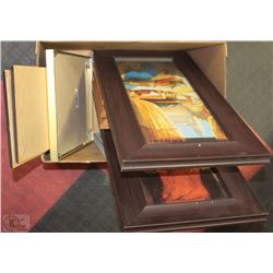 BOX OF FRAMED PICTURES