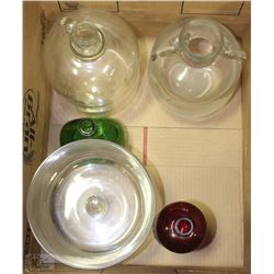 VINTAGE WINE DECANTER WITH LARGE SYRUP BOTTLE