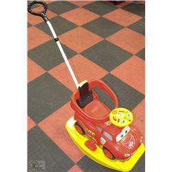 DISNEY "CARS" SOUND MAKING PUSH/ROCKING CAR WITH HANDLE