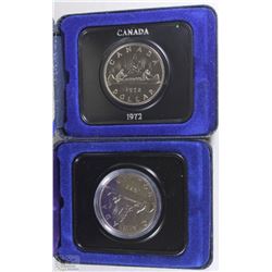1972 AND 1975 SPECIMEN CANADIAN DOLLAR IN RCM CASE