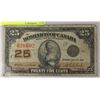 Image 1 : 1923 CANADIAN 25 CENT SHINPLASTER