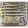 Image 1 : 1973 UNCIRCULATED SEQUENTIAL SERIAL NUMBERS $1 X5