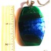 Image 1 : GREEN & BLUE AGATE PENDANT & CHAIN