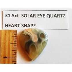 31.5 CT SOLAR EYE QUARTZ HEART SHAPED