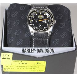 HARLEY DAVIDSON BY BULOVA MENS WATCH W/ NEW STRAP