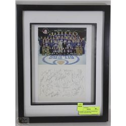 FRAMED AND SIGNED EDMONTON OILERS TEAM PICTURE