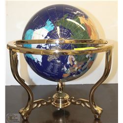 GEMSTONE GLOBE RIBBONS OF POLISHED BRASS EACH