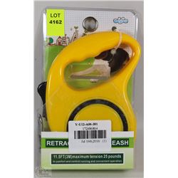 NEW RETRACTABLE DOG LEASH 11 1/2 FEET, 25LBS