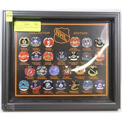 NHL COLLECTOR EDITION FRAMED PIN DISPLAY