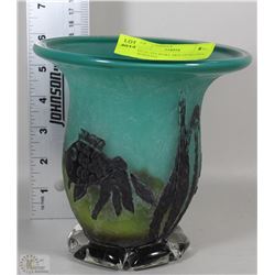 FISH GLASS BOWL MOUTH BLOWN IN ROMANIA