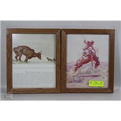 LOT OF 2 CHARLES RUSSEL PRINTS